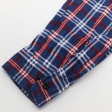 Darrahopens Fashion > Men's Fashion > Men's Shirts Men's 100% Cotton Flannelette Shirt Long Sleeve Plaid Check Flannel w Pockets, Patriot Blue Plaid, 2XL