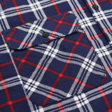 Darrahopens Fashion > Men's Fashion > Men's Shirts Men's 100% Cotton Flannelette Shirt Long Sleeve Plaid Check Flannel w Pockets, Patriot Navy Plaid, XL