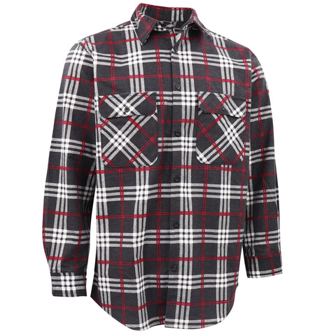 Darrahopens Fashion > Men's Fashion > Men's Shirts Men's 100% Cotton Flannelette Shirt Long Sleeve Plaid Check Flannel w Pockets, Shadow Glen Plaid, 2XL