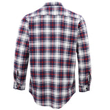 Darrahopens Fashion > Men's Fashion > Men's Shirts Men's 100% Cotton Flannelette Shirt Long Sleeve Plaid Check Flannel w Pockets, Snowfall Navy Plaid, L