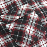 Darrahopens Fashion > Men's Fashion > Men's Shirts Men's 100% Cotton Flannelette Shirt Long Sleeve Plaid Check Flannel w Pockets, Vintage Ash Plaid, L
