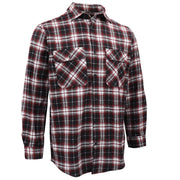 Darrahopens Fashion > Men's Fashion > Men's Shirts Men's 100% Cotton Flannelette Shirt Long Sleeve Plaid Check Flannel w Pockets, Vintage Ash Plaid, M