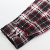 Darrahopens Fashion > Men's Fashion > Men's Shirts Men's 100% Cotton Flannelette Shirt Long Sleeve Plaid Check Flannel w Pockets, Vintage Ash Plaid, M