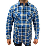 Darrahopens Fashion > Men's Fashion > Men's Shirts Mens Flannelette Long Sleeve Pullover Shirt 100% Cotton Flannel - Half Placket - Navy - 3XL
