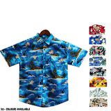 Darrahopens Fashion > Men's Fashion > Men's Shirts Mens Oahu Hawaiian Party Shirt Button Hippie Tops Short Sleeve Beach Holiday - Flamingo On Shore (0498) - S