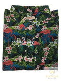 Darrahopens Fashion > Men's Fashion > Men's Shirts Mens Oahu Hawaiian Party Shirt Button Hippie Tops Short Sleeve Beach Holiday - Garden Flamingo (1423) - M