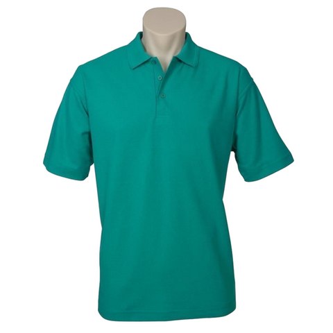 Darrahopens Fashion > Men's Fashion > Men's Shirts Mens Polo Top Shirt Plain Casual Short Sleeve Knit Basic T-Shirt - Green (Mid Jade) - XL