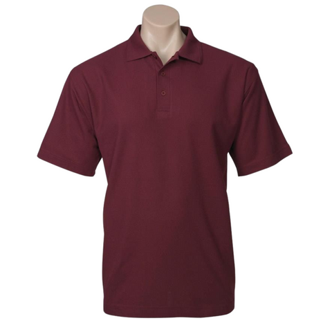 Darrahopens Fashion > Men's Fashion > Men's Shirts Mens Polo Top Shirt Plain Casual Short Sleeve Pique Knit Basic UPF Rated T-Shirt - Burgundy  - L