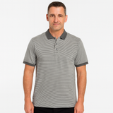 Darrahopens Fashion > Men's Fashion > Men's Shirts Short Sleeve Polo Shirt Top Short Sleeve Quality Loose Fit Adults Striped - Charcoal/Light Grey - M