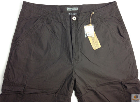 Darrahopens Fashion > Men's Fashion > Men's Shorts Mens 3/4 CARGO SHORTS Long Pants 100% COTTON Army Military Combat Summer - Brown - Small (30"")