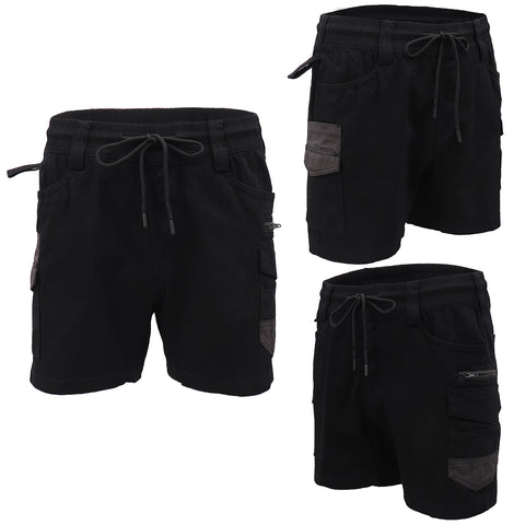 Darrahopens Fashion > Men's Fashion > Men's Shorts Mens Cargo Cotton Work Shorts 10 Pockets Tradies Utility Pants Workwear Trousers, Black, 30
