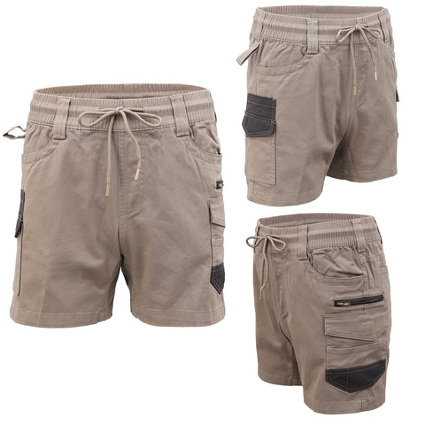 Darrahopens Fashion > Men's Fashion > Men's Shorts Mens Cargo Cotton Work Shorts 10 Pockets Tradies Utility Pants Workwear Trousers, Khaki, 40