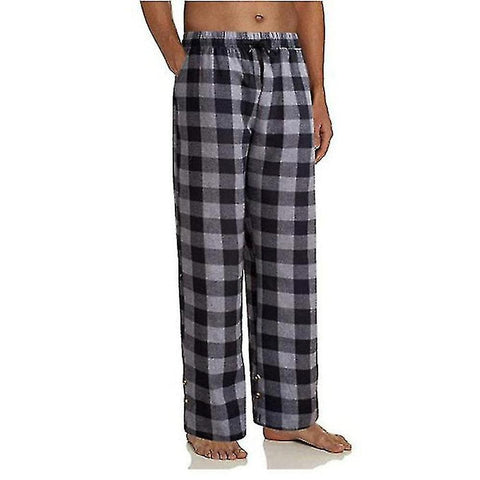 Darrahopens Fashion > Men's Fashion > Men's Sleepwear Flannel Plaid Pajama Pants for Men with Pockets Soft Sleepwear in Gray