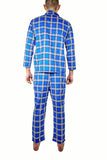 Darrahopens Fashion > Men's Fashion > Men's Sleepwear Mens Flannelette Pyjama Set Sleepwear Soft 100% Cotton PJs Two Piece Pajamas - Blue - 6XL
