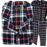 Darrahopens Fashion > Men's Fashion > Men's Sleepwear Mens Plus Size Flannelette Pyjamas 100% Cotton PJs Set Top Pants in Red Check - 3XL