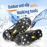 Darrahopens Fashion > Men's Fashion > Men's Sneakers & Sports Shoes 8-toothed crampon anti-slip shoe covers-Size41to44