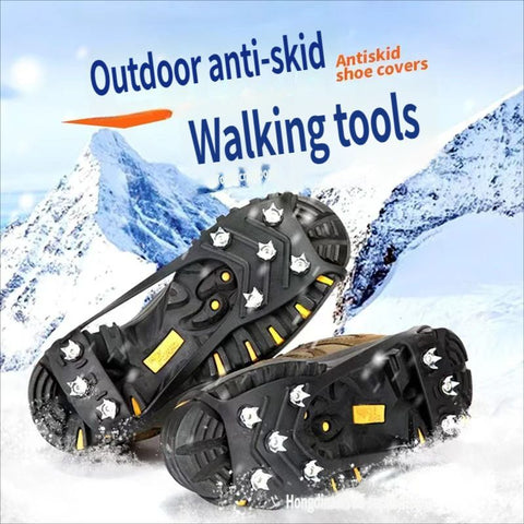 Darrahopens Fashion > Men's Fashion > Men's Sneakers & Sports Shoes 8-toothed crampon anti-slip shoe covers-Size41to44
