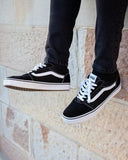 Darrahopens Fashion > Men's Fashion > Men's Sneakers & Sports Shoes Vans Mens Ward Suede Canvas Sneakers Shoes - Black/White In Australia - Darrahopens