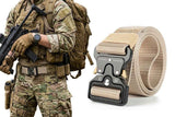 Darrahopens Fashion > Men's Fashion > Men's Suits & Tuxedos Nylon Tactical Belt Quick-Release for Outdoor Work Daily - Black