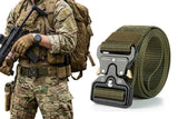 Darrahopens Fashion > Men's Fashion > Men's Suits & Tuxedos Nylon Tactical Belt Quick-Release for Outdoor Work Daily - Black