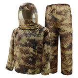 Darrahopens Fashion > Men's Fashion > Men's Sweats & Trackpants Desert Digital Camouflage Mosquito Repellent Suit Ultra-Fine Mesh Hooded Ghillie Suit for Outdoor Hunting Camping Fishing and Beekeeping(XL/XXL)