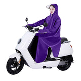 Darrahopens Fashion > Men's Fashion > Men's Sweats & Trackpants Electric Bike Raincoat Enlarged Protection Oxford Cloth Adults Sleeve Rain Poncho for Cycling Purple 5XL In Australia - Darrahopens