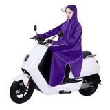 Darrahopens Fashion > Men's Fashion > Men's Sweats & Trackpants Electric Bike Raincoat Enlarged Protection Oxford Cloth Adults Sleeve Rain Poncho for Cycling Purple 5XL In Australia - Darrahopens