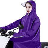Darrahopens Fashion > Men's Fashion > Men's Sweats & Trackpants Electric Bike Raincoat Enlarged Protection Oxford Cloth Adults Sleeve Rain Poncho for Cycling Purple 5XL In Australia - Darrahopens