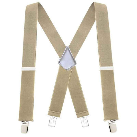Darrahopens Fashion > Men's Fashion > Men's Sweats & Trackpants Fashion Mens Suspenders - 48" Elastic Adjustable Heavy Duty 2" Wide - X Back, Adjustable Straps with Secure Fit