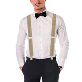 Darrahopens Fashion > Men's Fashion > Men's Sweats & Trackpants Fashion Mens Suspenders - 48" Elastic Adjustable Heavy Duty 2" Wide - X Back, Adjustable Straps with Secure Fit