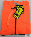 Darrahopens Fashion > Men's Fashion > Men's Sweats & Trackpants HI VIS Jumper Full Zip Hoodie Safety Workwear Fleecy Fleece Jacket Hooded - Orange/Navy - S