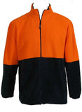 Darrahopens Fashion > Men's Fashion > Men's Sweats & Trackpants HI VIS POLAR FLEECE Jumper Full Zip Safety Workwear Fleecy Jacket Unisex - Orange - XL