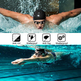 Darrahopens Fashion > Men's Fashion > Men's Swimwear Black Swim Goggles Set with Cap, Nose Clip, Earplugs & Case: Anti-Fog UV Protection for Men & Women
