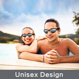Darrahopens Fashion > Men's Fashion > Men's Swimwear Black Swim Goggles Set with Cap, Nose Clip, Earplugs & Case: Anti-Fog UV Protection for Men & Women