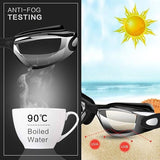 Darrahopens Fashion > Men's Fashion > Men's Swimwear Blue Swim Goggles Set with Cap, Nose Clip, Earplugs & Case: Anti-Fog UV Protection for Men & Women