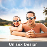 Darrahopens Fashion > Men's Fashion > Men's Swimwear Blue Swim Goggles Set with Cap, Nose Clip, Earplugs & Case: Anti-Fog UV Protection for Men & Women