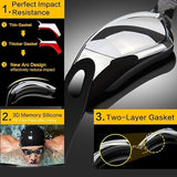 Darrahopens Fashion > Men's Fashion > Men's Swimwear Blue Swim Goggles Set with Cap, Nose Clip, Earplugs & Case: Anti-Fog UV Protection for Men & Women