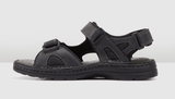 Darrahopens Fashion > Men's Fashion > Men's Thongs & Sandals HUSH PUPPIES SIMMER Mens Leather Adjustable Strap Comfort Sandals Shoes - Black In Australia - Darrahopens