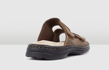 Darrahopens Fashion > Men's Fashion > Men's Thongs & Sandals Hush Puppies Slider Mens Leather Adjustable Strap Sandals Slippers Shoes - Brown In Australia - Darrahopens