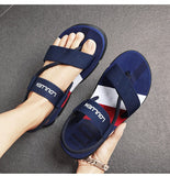 Darrahopens Fashion > Men's Fashion > Men's Thongs & Sandals Men's 3-Color Convertible Sandals & Slippers, Outdoor Non-Slip EVA Thick-Sole Beach Shoes for Dual Wear(dark blue)