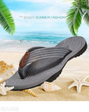 Darrahopens Fashion > Men's Fashion > Men's Thongs & Sandals Men's Outdoor Non-Slip Flip Flops, 6 Colors EVA Lightweight Thick-Sole Beach Sandals for Casual & Sports(black and gray)