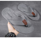 Darrahopens Fashion > Men's Fashion > Men's Thongs & Sandals Men's Outdoor Non-Slip Flip Flops, 6 Colors EVA Lightweight Thick-Sole Beach Sandals for Casual & Sports(gray)