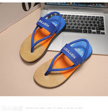 Darrahopens Fashion > Men's Fashion > Men's Thongs & Sandals Men's Outdoor Non-Slip Sandals, 4-Color EVA Lightweight Thick-Sole Beach Slippers for Casual & Sports(royal blue)