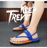Darrahopens Fashion > Men's Fashion > Men's Thongs & Sandals Men's Outdoor Non-Slip Sandals, 4-Color EVA Lightweight Thick-Sole Beach Slippers for Casual & Sports(royal blue)