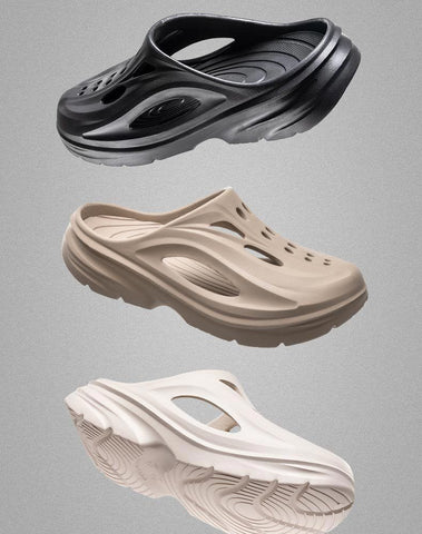 Darrahopens Fashion > Men's Fashion > Men's Thongs & Sandals Men's Summer EVA Crocs with 3 Color Options - Breathable, Non-Slip, Comfortable Beach & Casual Sandals(white)