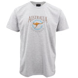 Darrahopens Fashion > Men's Fashion > Men's Tops & T-shirts 100% Cotton Unisex Embroidered Australian Kangaroo T Shirt Souvenir Top Tee Gift, Grey, XS