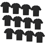 Darrahopens Fashion > Men's Fashion > Men's Tops & T-shirts 12X BULK Plain T Shirt 100% COTTON Assorted Colours S - XXL Mens Womens Top - Black
