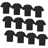 Darrahopens Fashion > Men's Fashion > Men's Tops & T-shirts 12X BULK Plain T Shirt 100% COTTON Assorted Colours S - XXL Mens Womens Top - Black