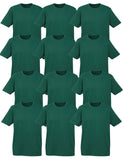 Darrahopens Fashion > Men's Fashion > Men's Tops & T-shirts 12X BULK Plain T Shirt 100% COTTON Assorted Colours S - XXL Mens Womens Top - Bottle Green