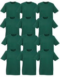 Darrahopens Fashion > Men's Fashion > Men's Tops & T-shirts 12X BULK Plain T Shirt 100% COTTON Assorted Colours S - XXL Mens Womens Top - Bottle Green